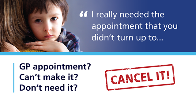 No longer need your appointment? Cancel it.